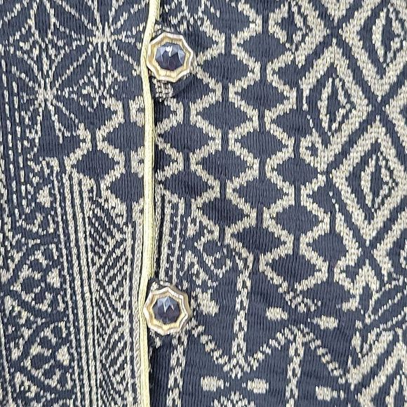 Lady Carol of New York Womens Jacket Size 12 Black Gold Metallic Buttons Lightwe - Picture 3 of 8